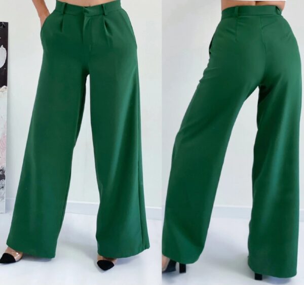 Дамски дълъг зелен панталон