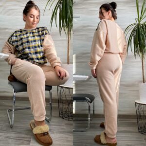 Дамска мека поларена пижама Гд41671/1