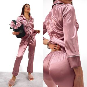 Дамска комфортна пижама с детайли от дантела М339/1