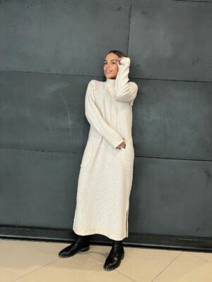 Дамска плетена дълга рокля ПО370/1