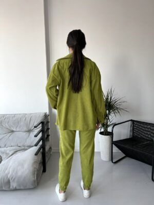 Дамски комплект риза и панталон от кадифе МД146/1