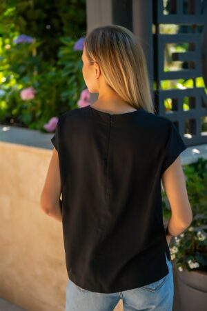 Дамска шифонена блуза с къс ръкав БФ2013/1